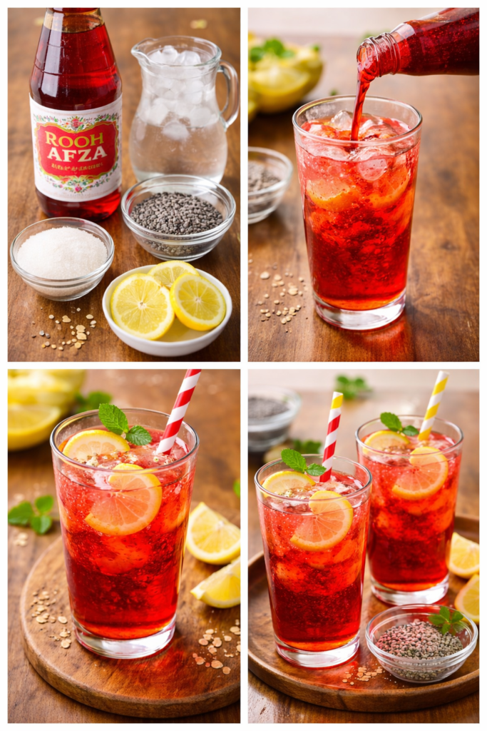 Rooh afza drink recipee