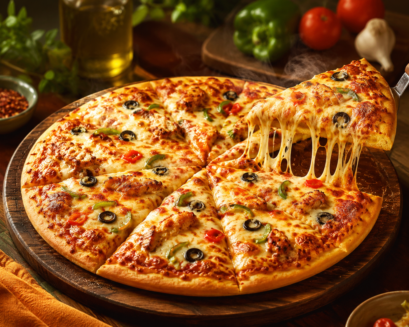 Easy Chicken Tikka Pizza Homemade