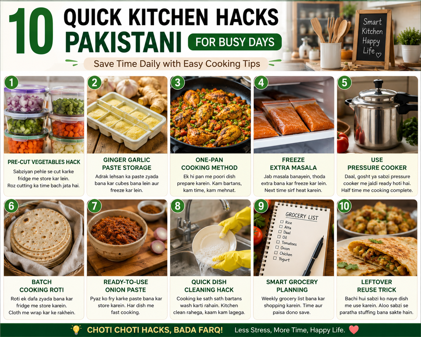 quick kitchen hacks Pakistani style