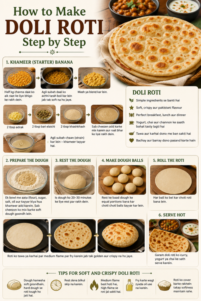 Easy Doli Roti Recipe Pakistani Style – Soft & Homemade