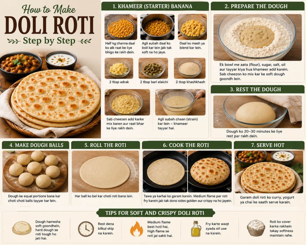 Easy Doli Roti Recipe Pakistani Style – Soft & Homemade
