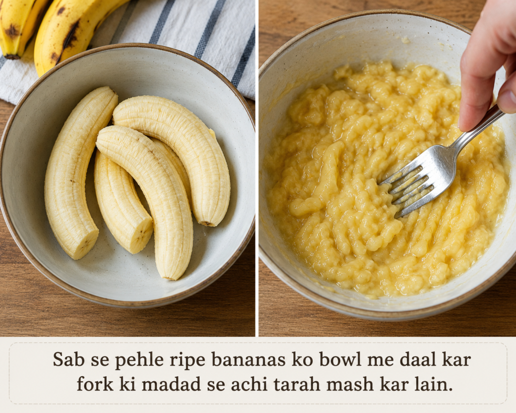easy banana bread recipe without Mixer