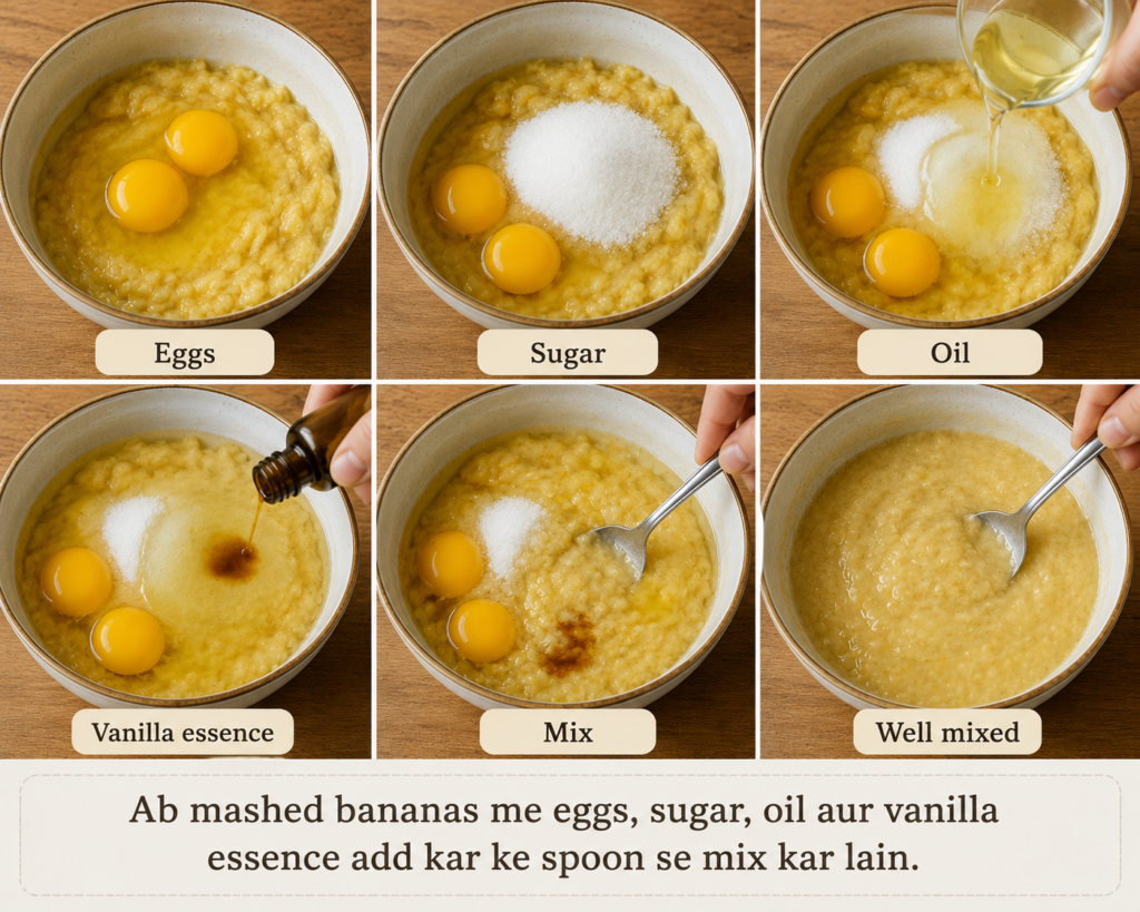 easy banana bread recipe without Mixer