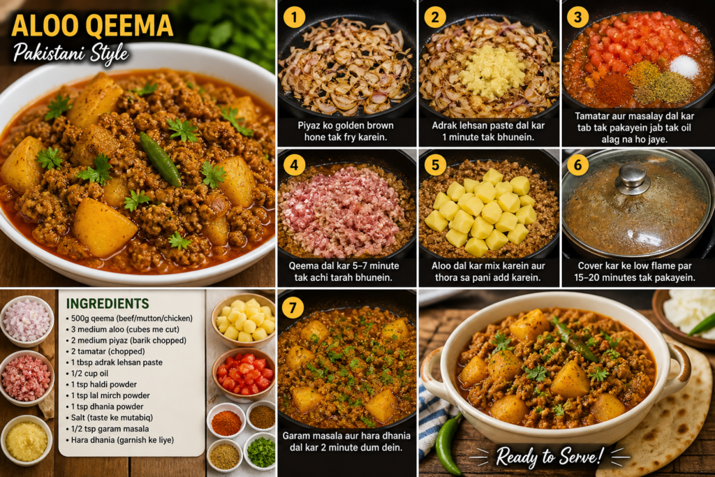 Aloo Qeema Recipe Pakistani Style