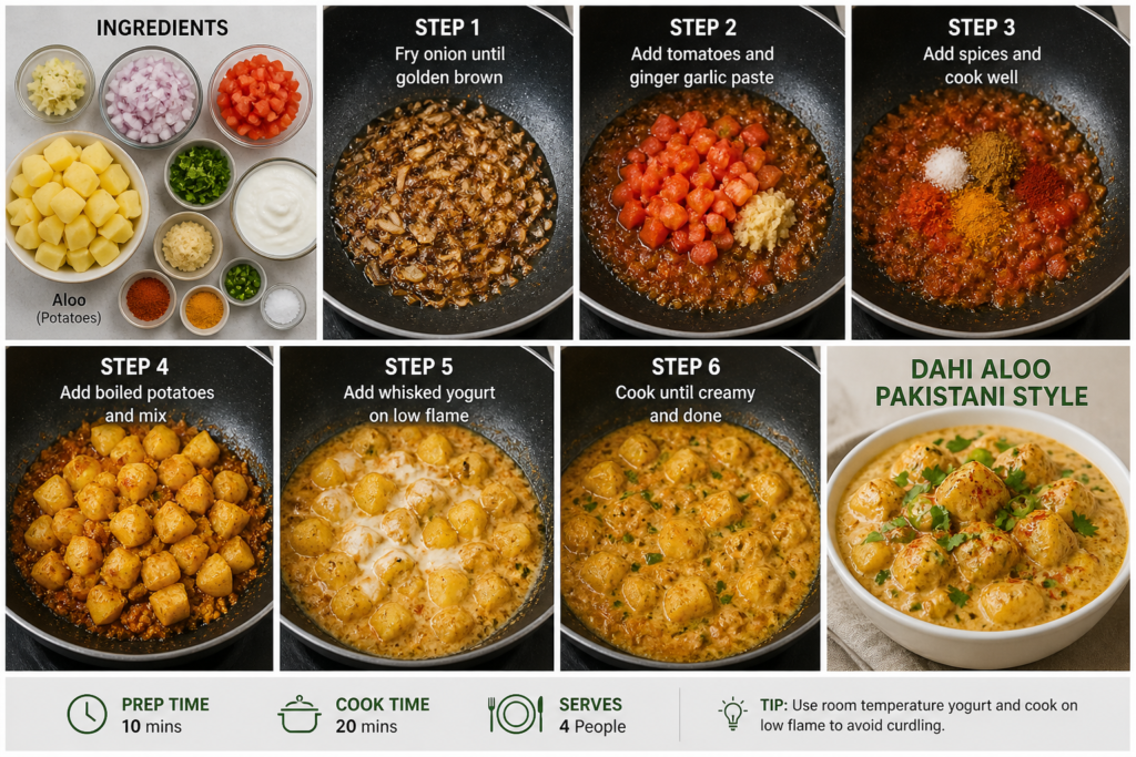How to Make Dahi Aloo Recipe 
