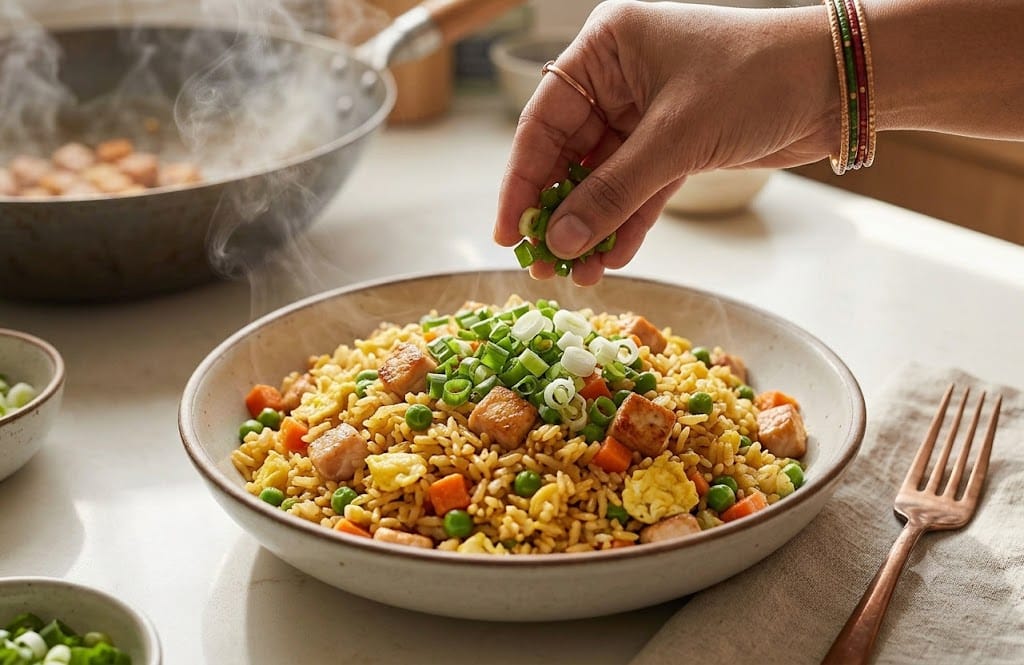 Serve fried rice