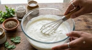 Bowl of fresh homemade Zeera Raita