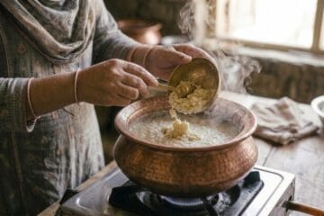 Special Shahi Kheer Recipe mein cheeni aur elaichi powder shamil karte hue"