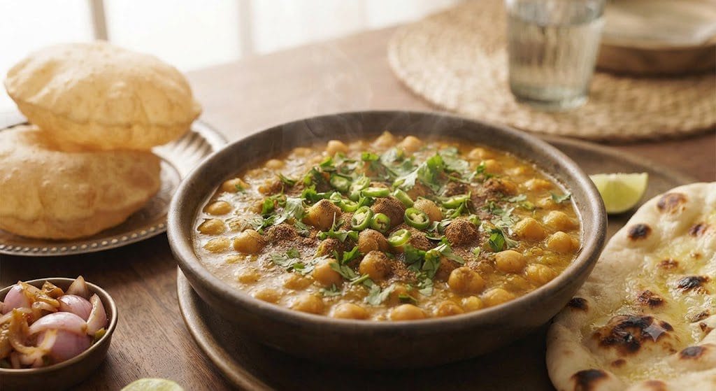 Lahori Chana Recipe: Garnish aur serving ka final step."