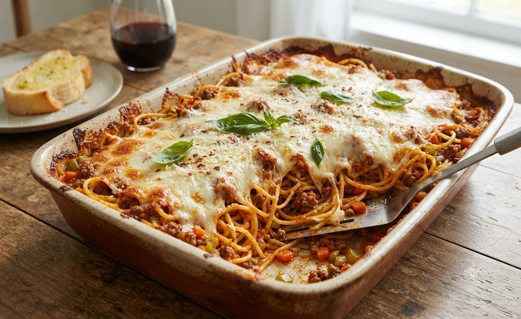 1 Easy Baked Spaghetti Recipe for Family