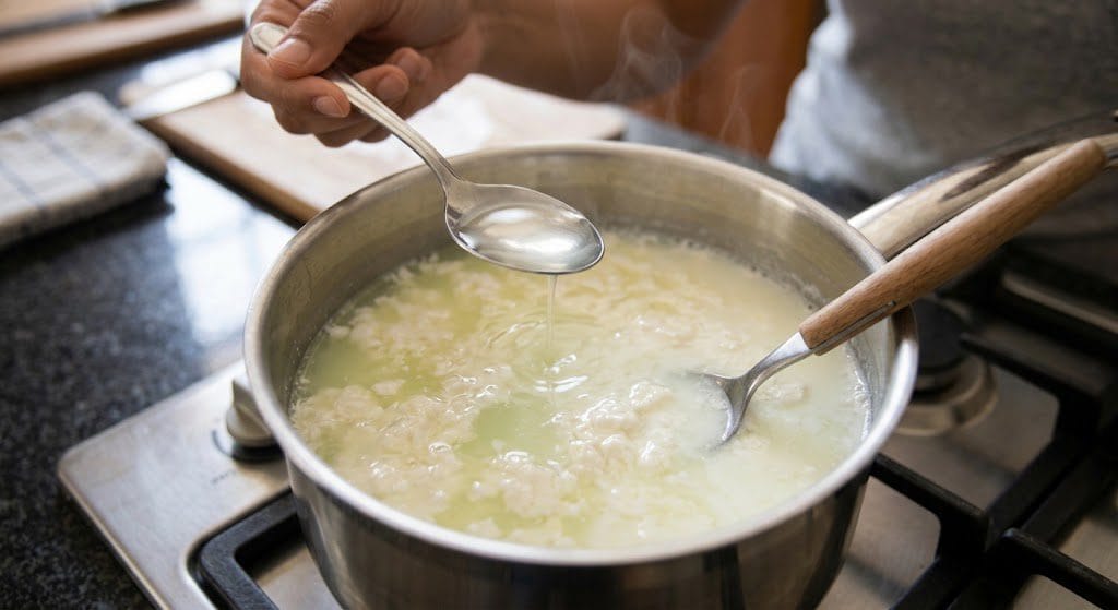 Adding vinegar