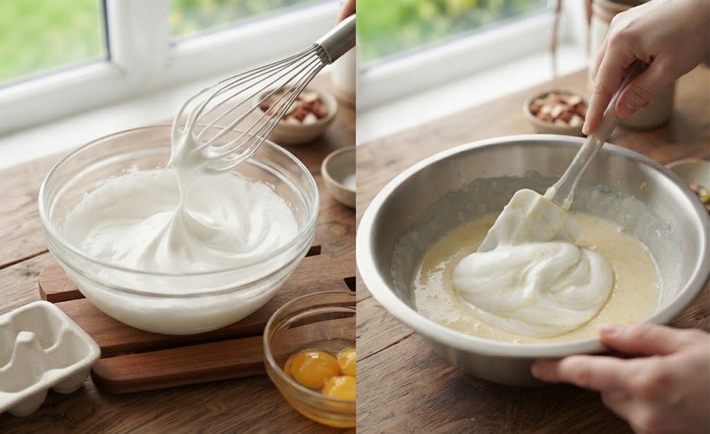 Folding Egg Whites into Batter