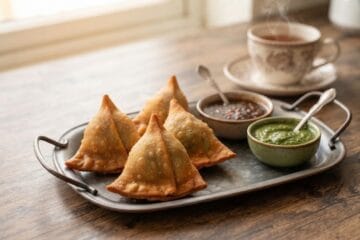 Ghar par banaye gaye, bakery-style Crispy Samosa Recipe ka ek close-up shot. Is video mein dekhein ke bazaar jaise khasta samosa sirf 15 minute mein kaise tayar kiye ja sakte hain. Step-by-step guide, aalu ki filling, aur folding ka asaan tareeka bataya gaya hai. Sham ki chai ka maza dubala karein garma-garam homemade samoson ke sath.